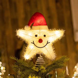 Popxstar  Christmas Tree LED Star Tree Topper Battery Operated Treetop Decoration Hanging Xmas Decoration Ornament Topper Christmas Star