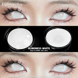 Popxstar  Cosplay Blind Black Lenses Anime White Eye Color Lens Halloween Vampire Lenses Cosmetic Colorful Multicontacts Red Lens
