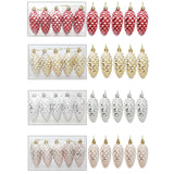 Popxstar 5Pcs Christmas Painted Pine Cone Balls Hanging Pendants Merry Christmas Tree Decoration for Home Xmas Ornament Gift Navidad
