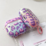 Splicing Color Leopard Print Case For Apple Airpods 1 2 3 4 Cover For Airpods Pro Pro2 Pro3 Wireless Earphone Box Case with Hook