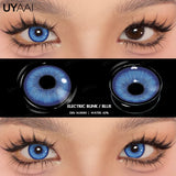 Popxstar  1 Pair Cosplay White Colored Contact Lenses Black Lenses Halloween Beauty Makeup Lens Vampire Red Lenses Anime Colorcon