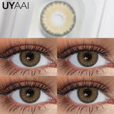 Wild Color Payoff Color Contacts Lenses Unique Multi-Tonal Radiating Design for Mesmerizing Eyes, Brown/Green/Gray,