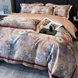 Popxstar  Premium 1000TC Egyptian Cotton Chinese Style Flowers Bird Print Luxury Bedding Set Duvet Cover Flat/Fitted Bed Sheet Pillowcases