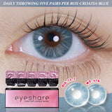 Popxstar Contact Lenses for Eyes 1 Day Daily Lens High Wearing Comfort Lenses Brown Lenses Fashion Blue Contacts 10 Pcs/5Pair