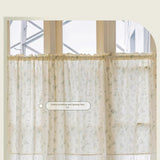 Popxstar Chiffon Ruffled Blackout Fabric Curtain for Bedroom Living Room Small Window Cotton Vintage Short Curtains Rod Pocket Cafe Decor