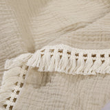 Popxstar Cotton Muslin Swaddle Blankets for Newborn Baby Tassel Receiving Blanket New Born Swaddle Wrap Infant Sleeping Quilt Bed Cover