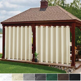 Popxstar Extra Large Blackout Windproof Outdoor Curtains Eyelets Top and Bottom Grommets Patio Waterproof Garden Thermal Curtains Drapes