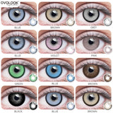 Popxstar  2pcs pupils halloween Blue Green contact lenses for Eyes Natural Colored contact lenses Prescription myopia Brown Lens