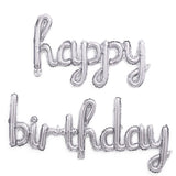 Popxstar 2pcs/set Happy Birthday Balloons Pink Purple Aluminium Foil Balloon Birthday Party Decoration Suppries Home DIY Accessories Prop