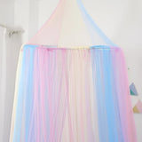 Popxstar Tri Color Rainbow Bedspread Girls Room Canopy Bed Net Suitable for Single Bed/Single Bed//Double Bed Girls Room Decor
