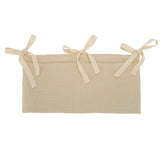 Popxstar Baby Crib Storage Bag Cotton Double Pouch Newborn Bed Headboard Organizer for Kids Baby Bedding Diaper Toys Bag