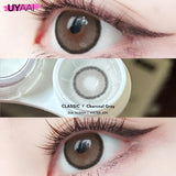 Popxstar 2PCS Color Contact Lenses (Pearl Series) Brown Natural Lenses Gray High Quality Eye Contacts 14.5mm Big Pupil Beauty Lense