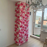 Popxstar Pink Silk Rose Flower Wall Artificial Flower for Wedding Decoration Flower Wall BabyShow Wedding Christmas Home Backdrop Decor