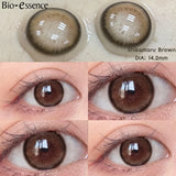 Popxstar 1 Pair Natural Brown Lenses Colored Contact Lenses Brown Lenses Natural Eye Lenses with High Quality Natural Lens