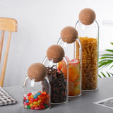 Popxstar Cork Stopper Glass Sealed Jar Coffee Beans Dried Fruit Storage Box Kitchen Food Multigrain Storage Jar Creative Cork Tea Jar