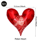 Popxstar  Casino Party Decoration Dice Balloon Lucky 7 Foil Balloon Latex Poker Balloons Casino Poker Party Las Vegas Wedding Decorations