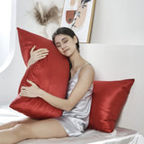 Popxstar 100% Natural Mulberry Silk Pillowcase Luxury 6A 25 Momme Pillow Cases for Hair and Skin With Hidden Zipper Pillow Cover