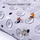 Popxstar Healthy Non-toxic Large Bath Mat Safety Non-slip Suction Cup Bathroom Shower Mat Foot Massage Bath Rug Eco-Friendly Bath Mats