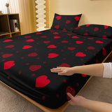 Popxstar Four Seasons Men and Women Simple Fashion Love Print Sanded Bedspread Home Bedroom Hotel
