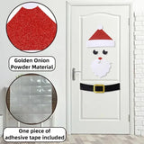 Popxstar Christmas Door Window Stickers Felt Cloth Snowman Santa Claus Elk Wall Sticker Christmas Home Decoration Happy New Year