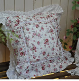 1 Piece Decorative Pillowcases Ruffle Design Pillow Cover Rustic Lace Pillowcase Bed Princess Throw Pillow Case