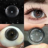 2PCS Contact Lenses Black Pupils Natural Lenses Cosmetic Black Contacts Yearly Big Eye Lenses Black Lenses