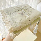 Popxstar  Ins Princess Bedding Set Floral Duvet Cover Set Flat Sheets Set Single Twin Double Size Bed Linen Set Back To School Season