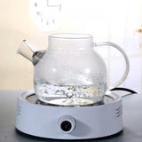Popxstar  1000/1800ML Large Glass Teapot with Lid - Heat-Resistant High Borosilicate Glass Pot for Hot & Cold Tea, Herbal Infusions