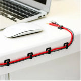 Popxstar 18pcs Usb Organizer Cables Desk Cable Holder Self-adhesive Cable Clip Cord Holder Cable Winder Wire Clips Office Accessories