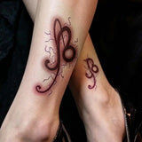 Waterproof Zodiac Signs Temporary Tattoo Virgo Pisces Scorpio the Twelve Zodiac Signs Gothic Chic Symbol Tattoo Cancer Leo Libra