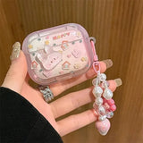 Cute 3D Cartoon Rabbit Headphones Case For AirPods 4 3 2 1 Pro2 Cover TPU Headphone Coque For AirPods 4 4th 3rd Pro 2 2nd Cases