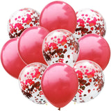 Popxstar  10pcs/lot Red Pink Gold Confetti Latex Balloons Birthday Party ation Kids Adult Metallic Balloon Helium Ball Wedding party Decor