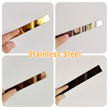 Popxstar 3M/Roll Gold Mirror Wall Sticker Stainless Steel Flat Living Room Decoration Lines Titanium Background Wall Ceiling Edge Strip