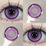 Popxstar  2pcs/pair Beauty Purple Contact Lenses for Eyes Myopia Colored Contact Lenses Natural Blue Lens Fashion Cosplay Pupils