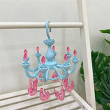 Popxstar Plastic Princess Style Beautiful Drying Rack Multi-functional Underwear Socks Clip Clothes Hanger Dryer Towels Cloth Drying Rack