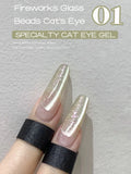 Autumn Winter Blue Black Red Glass Bead Crystal Cat Eye Gel Nail Polish New Whitening High Density Sparkling Nail