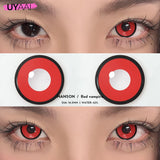 Popxstar  1 Pair Cat Eyes Crazy Lenses Vampire Lenses for Halloween Cosplay Eye Contacts White Lenses Anime Black Colored Lenses