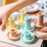 Popxstar S/M/L DIY Cylindrical Candlestick Mold Jesmonite Cement Candle Holder Silicone Mould Taper Candle Holder Molds Home Decor