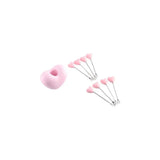 Cute Stainless Steel Love Fruit Fork Set Loving Heart Red Pink Dessert Cake Fork Storage Jar Plastic Fork Kitchen Supplies