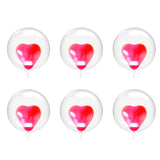Popxstar Valentines decoration for home 12pcs Red Love Latex Balloons 18 inch Transparent Bobball Balloon Set Valentine's Day Birthday Decoration (without lights)