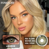 Popxstar  2pcs Blue Color Contact Lenses for Eyes High Quality Brown Natural Lens Green Pupils Korean Soft Lens Cosmetic Yearly