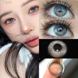 New Natural Lenses Gray Lenses 1 Pair Color Eye Contacts Blue Pupils Korean Style y2k Lenses Big Eyes Colorcon