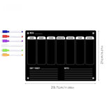 Popxstar Magnets Acrylic Rewritable Message Board Dry Erase Calendar Refrigerator Sticker Home Decor Kitchen Accessories