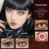 Popxstar  1Pair Halloween Red Contact Lenses for Eyes Cosplay Lenses Anime Lense 14.5 Mm Lens Soft Lenses Yearly High Quality Lens