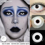 Popxstar  Cosplay White Contact Lenses for Eyes Anime Role Playing Lens Halloween Cosplay Black Contacts Yearly Cosmetics Pupils