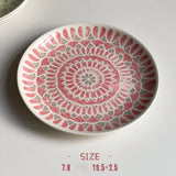 Popxstar  Ceramic Round Shape Floral Plates Dinner Sets Large Capacity Large Plate Dessert Salad Plate Beautiful Table Tableware Services
