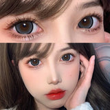 Two Large Black Eye Color Contact Lenses Prescription with Diopter Lenses with Eye Contact Lenses Student Animation Natural