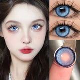 Popxstar  1 Pair Natural Lenses Color Contact Lenses for Eyes High Quality Blue Lenses Prescription Myopia Lenses Fast Shipping