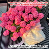 Popxstar  Rose Flower Bouquet Blanket Finished Bouquet Blanket Handmade Bouquet Nap Blanket Sofa Cover Valentine's Day Gift Manta de rosas