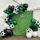 Popxstar  125pcs Football Party Balloons Garland Arch Kit White Green Black Latex Ballon Sports Party Decoration Birthday Party